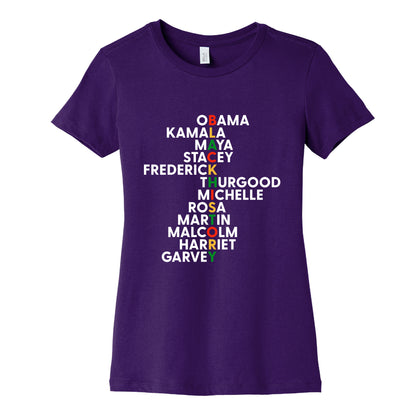 Black History Month Leaders Womens Cotton Tee