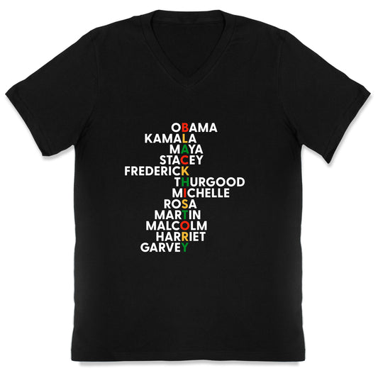 Black History Month Leaders V-Neck