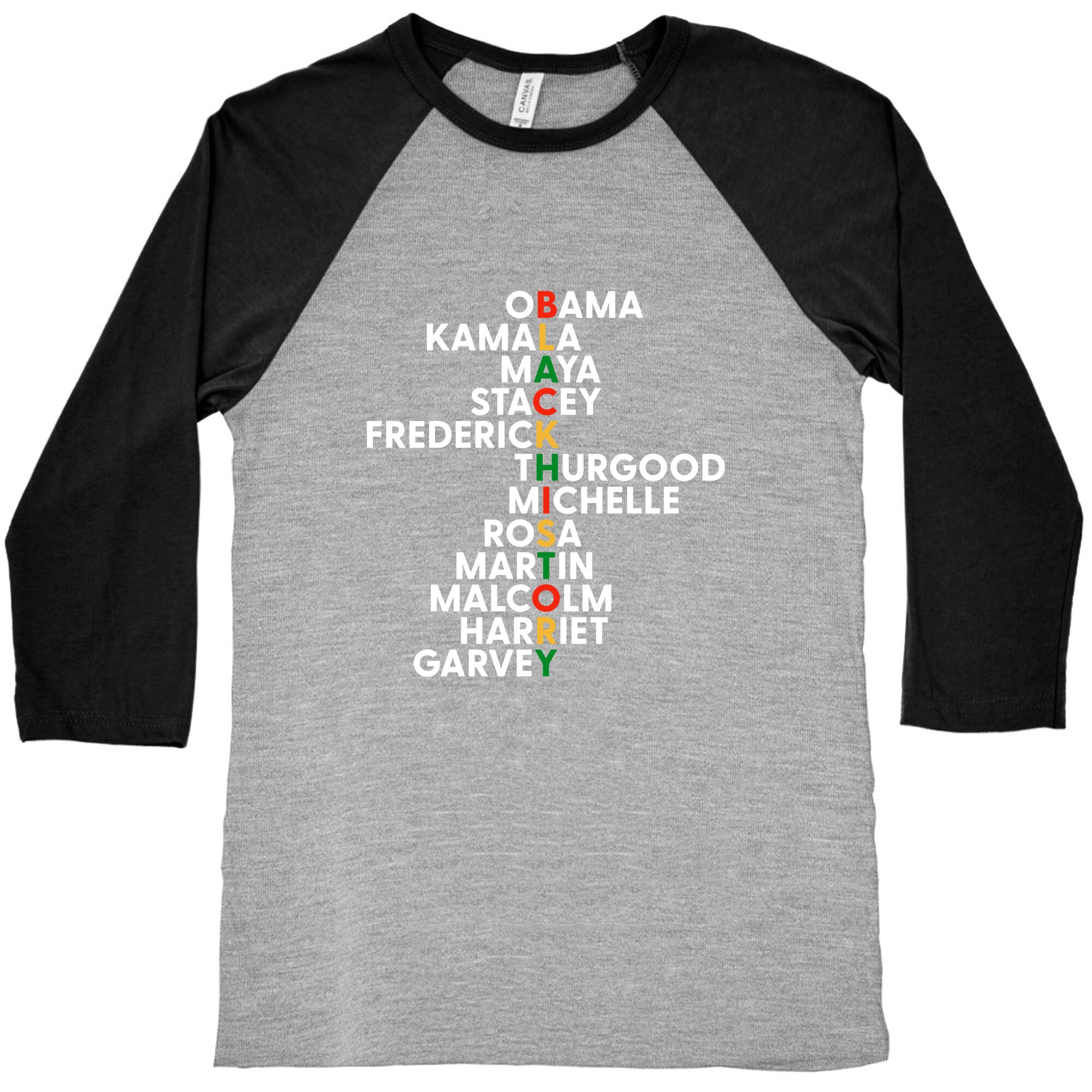 Black History Month Leaders Baseball Tee