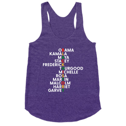 Black History Month Leaders Racerback Tank