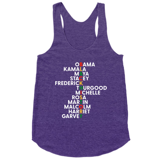 Black History Month Leaders Racerback Tank