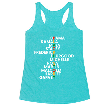 Black History Month Leaders Racerback Tank