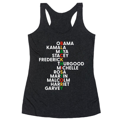 Black History Month Leaders Racerback Tank