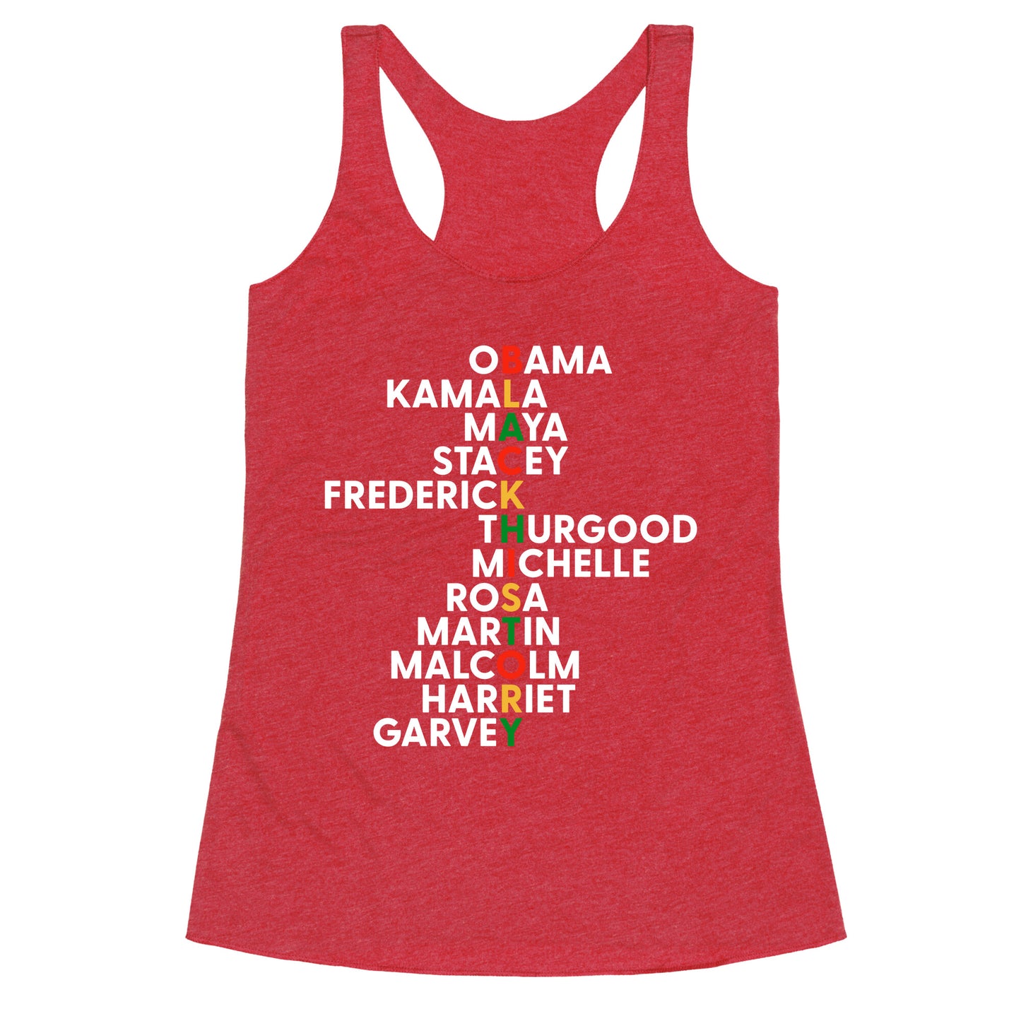 Black History Month Leaders Racerback Tank