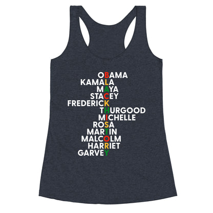 Black History Month Leaders Racerback Tank