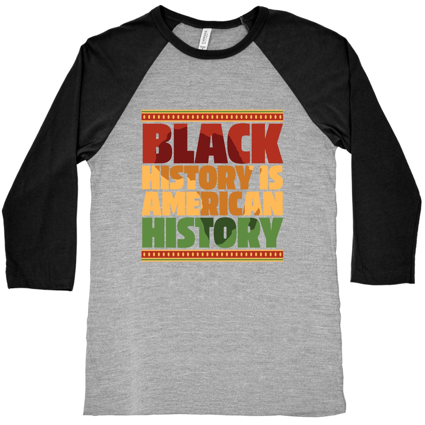 Black History Is American History Baseball Tee