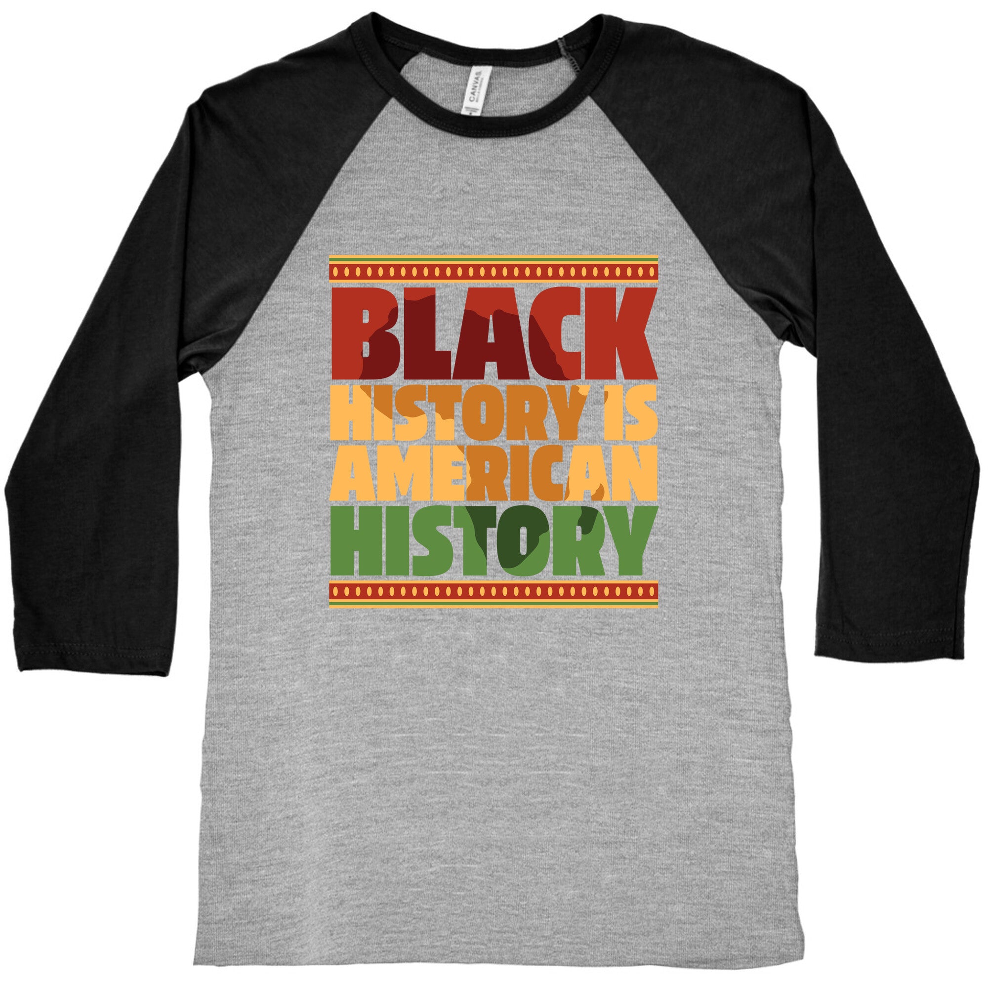 Black History Is American History Baseball Tee