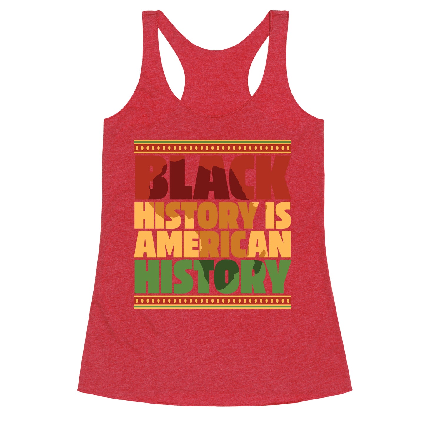 Black History Is American History Racerback Tank