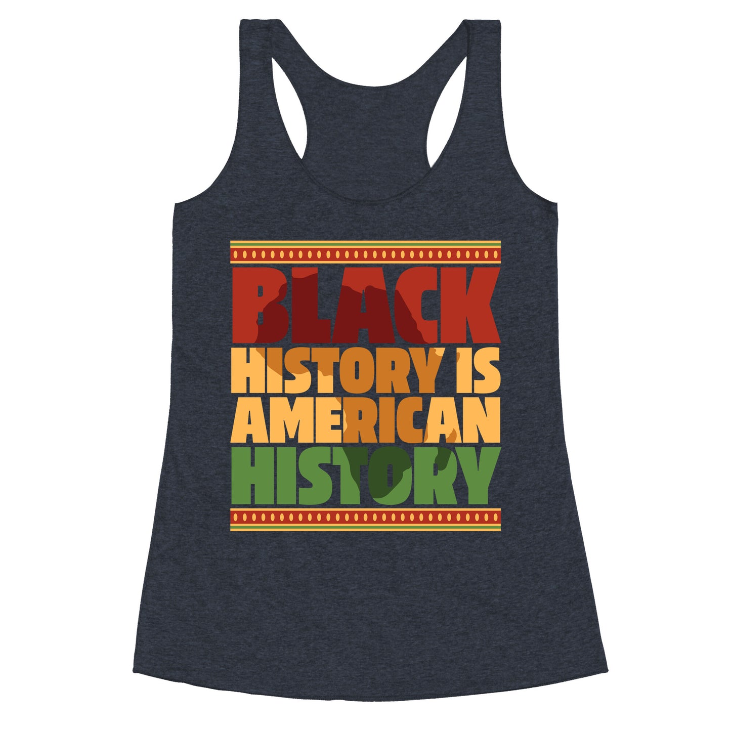 Black History Is American History Racerback Tank