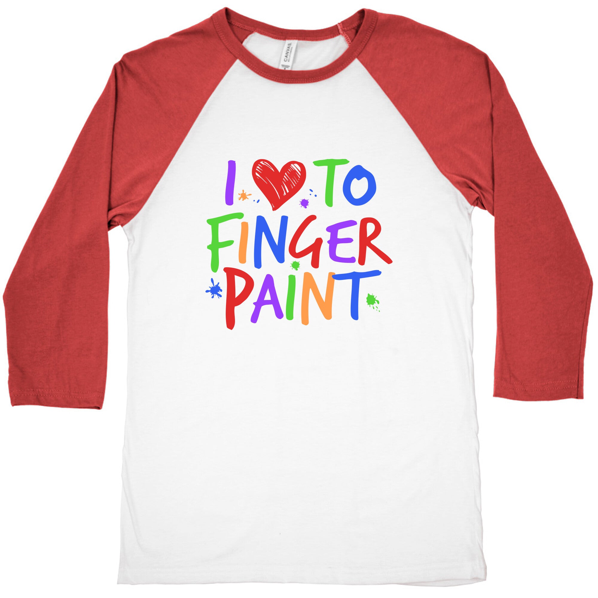 I Love To Finger Paint Couples 1 Baseball Tee