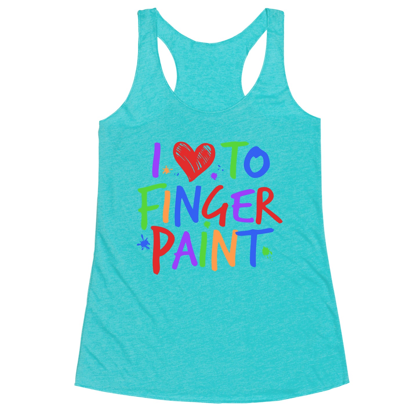 I Love To Finger Paint Couples 1 Racerback Tank