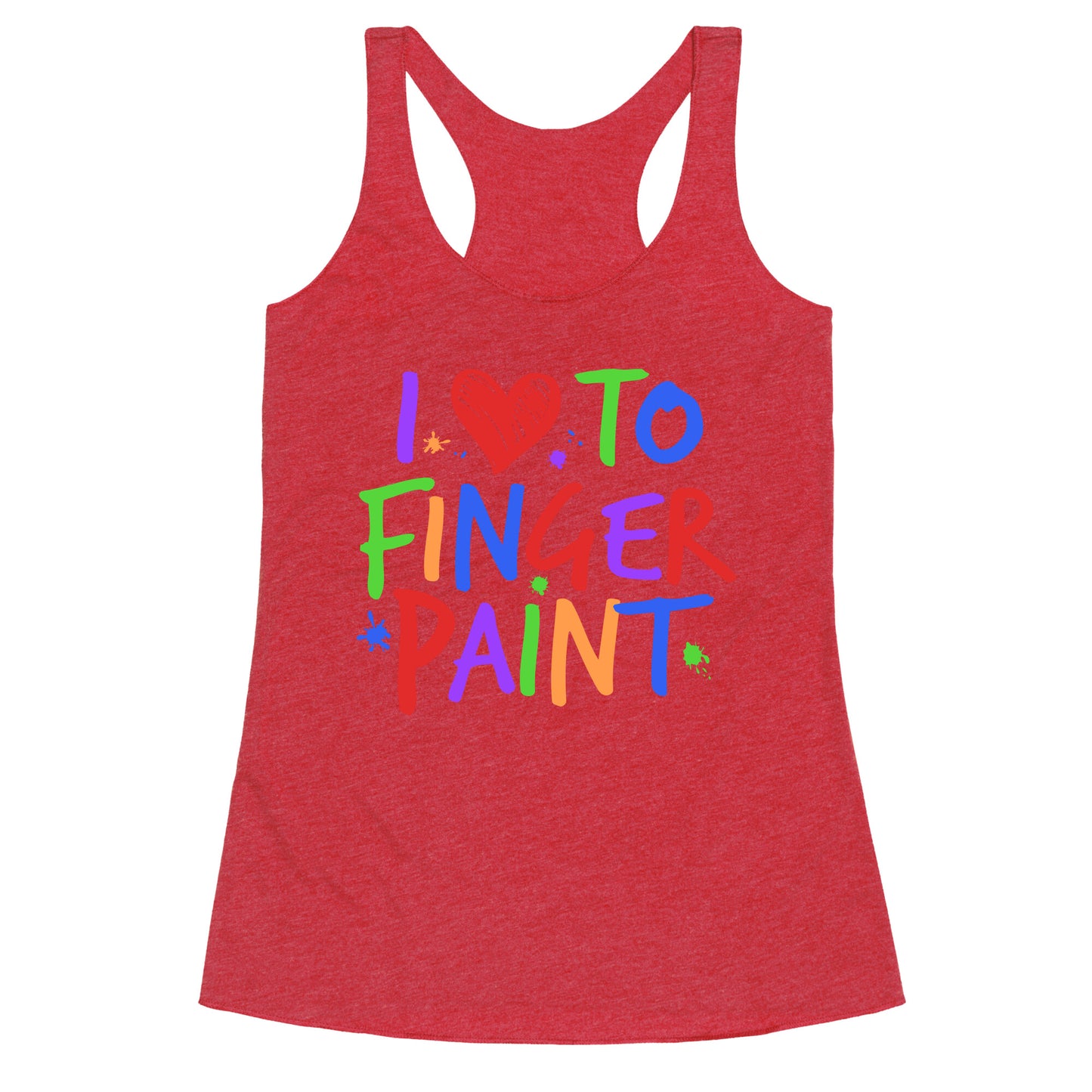 I Love To Finger Paint Couples 1 Racerback Tank