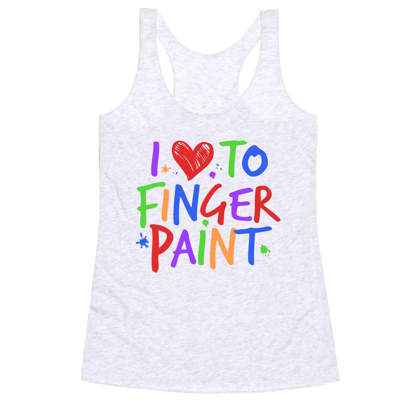 I Love To Finger Paint Couples 1 Racerback Tank