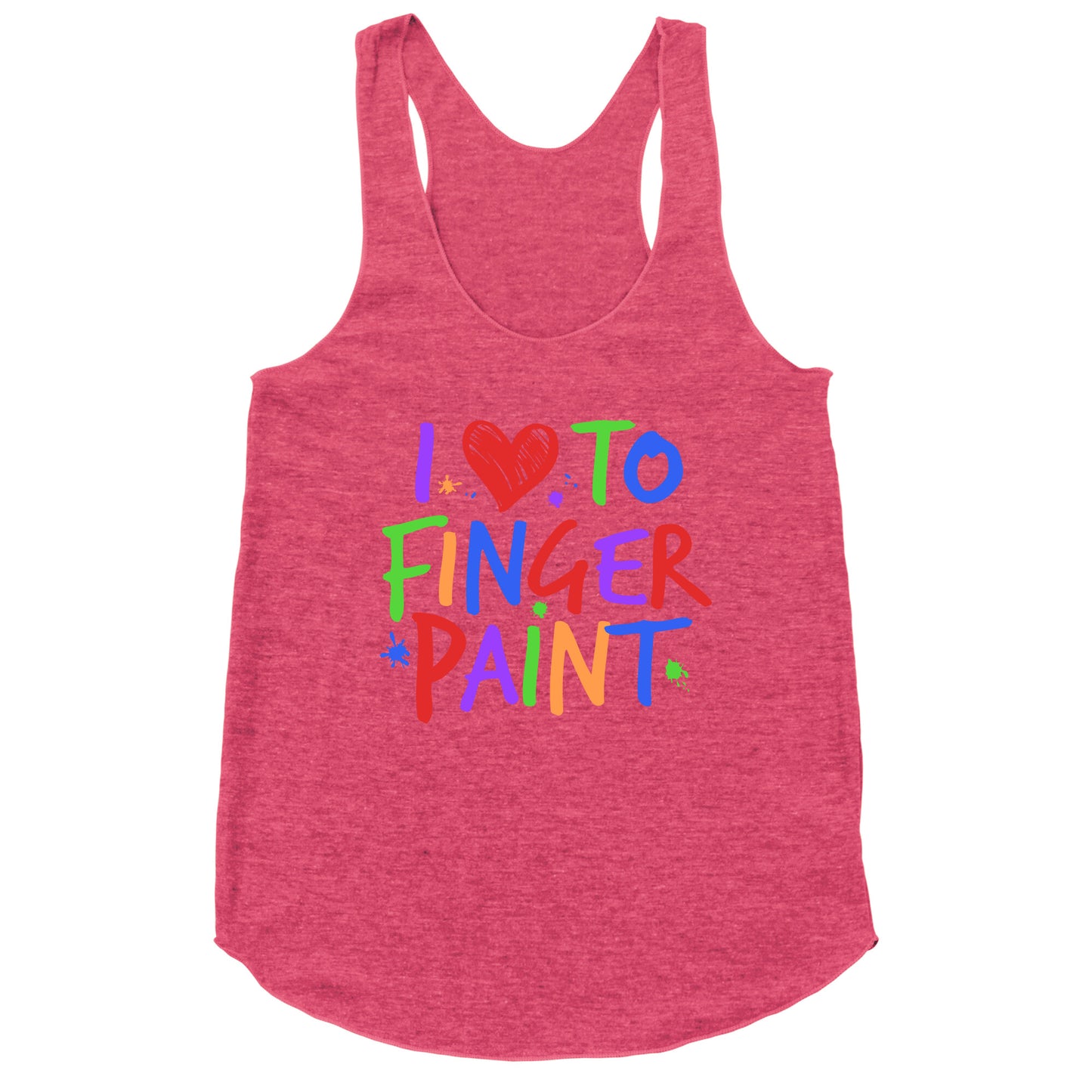 I Love To Finger Paint Couples 1 Racerback Tank