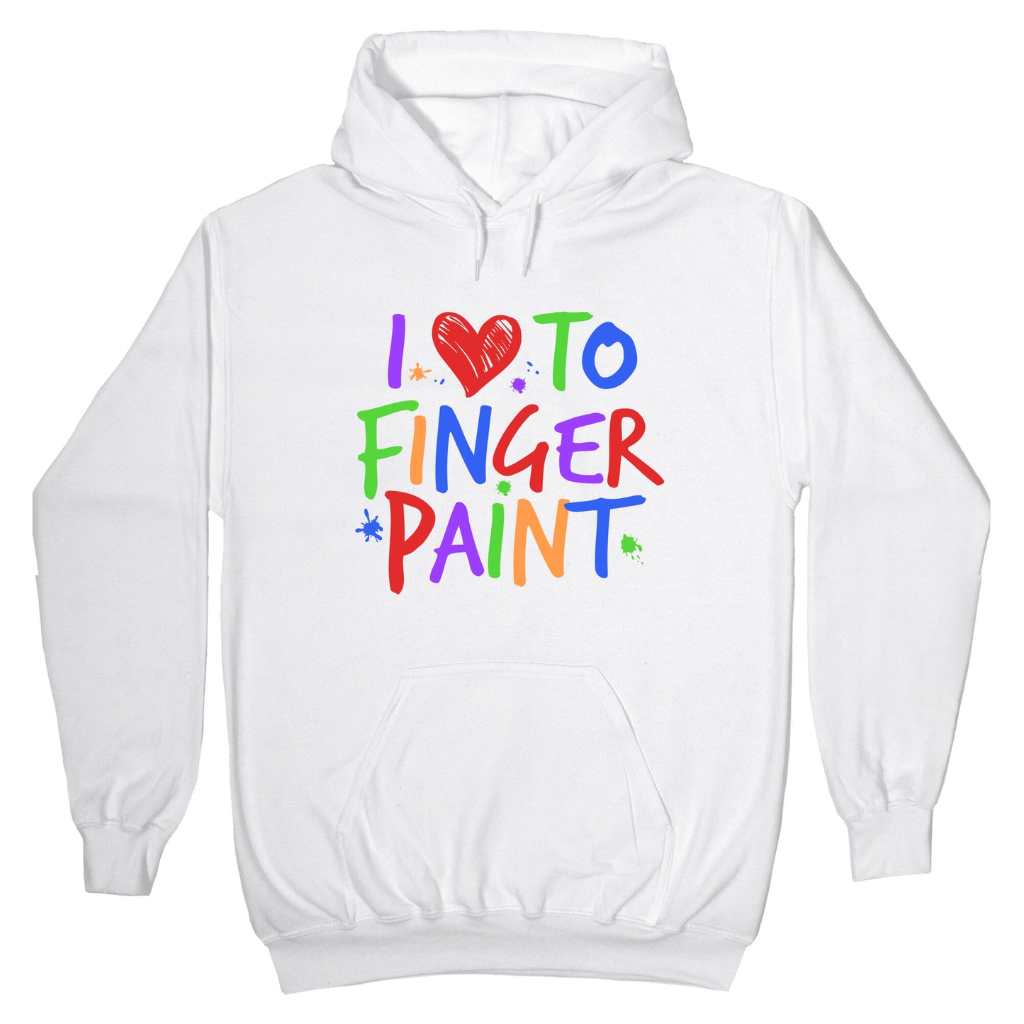I Love To Finger Paint Couples 1 Hoodie