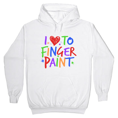 I Love To Finger Paint Couples 1 Hoodie