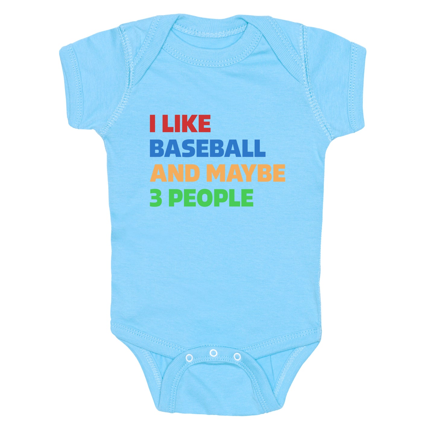 I Like Baseball and Maybe 3 People Baby One-Piece