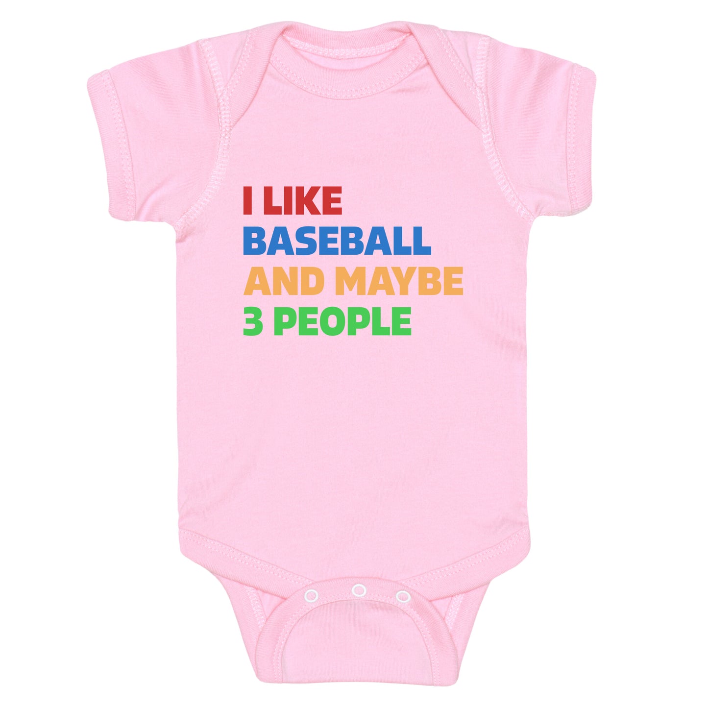 I Like Baseball and Maybe 3 People Baby One-Piece