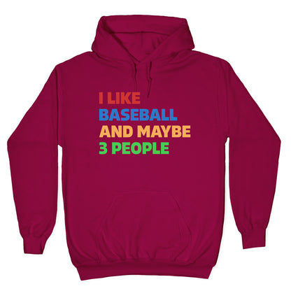 I Like Baseball and Maybe 3 People Hoodie