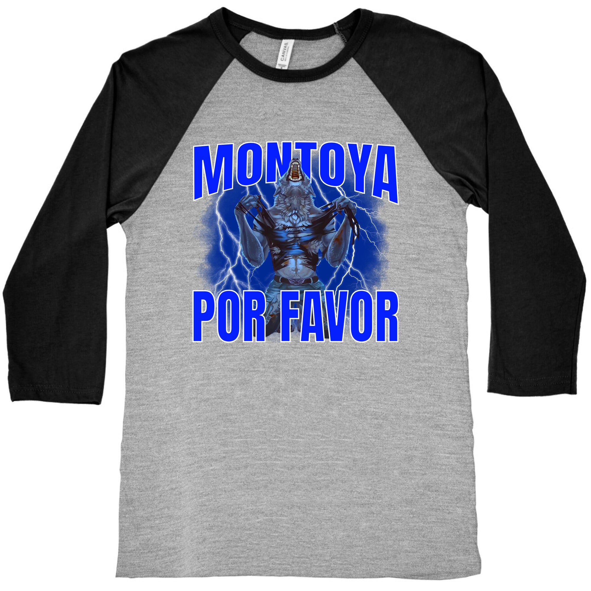 Montoya Por Favor Wolf Meme Baseball Tee