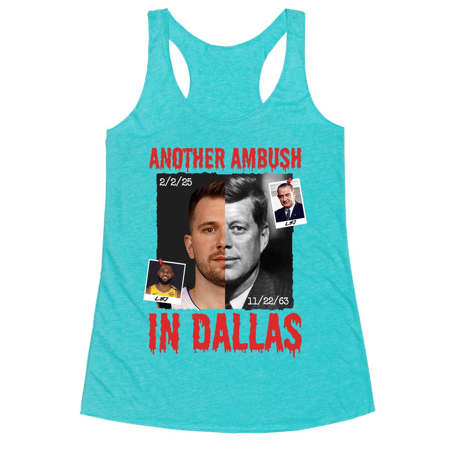 Another Ambush in Dallas Luka Lakers Racerback Tank