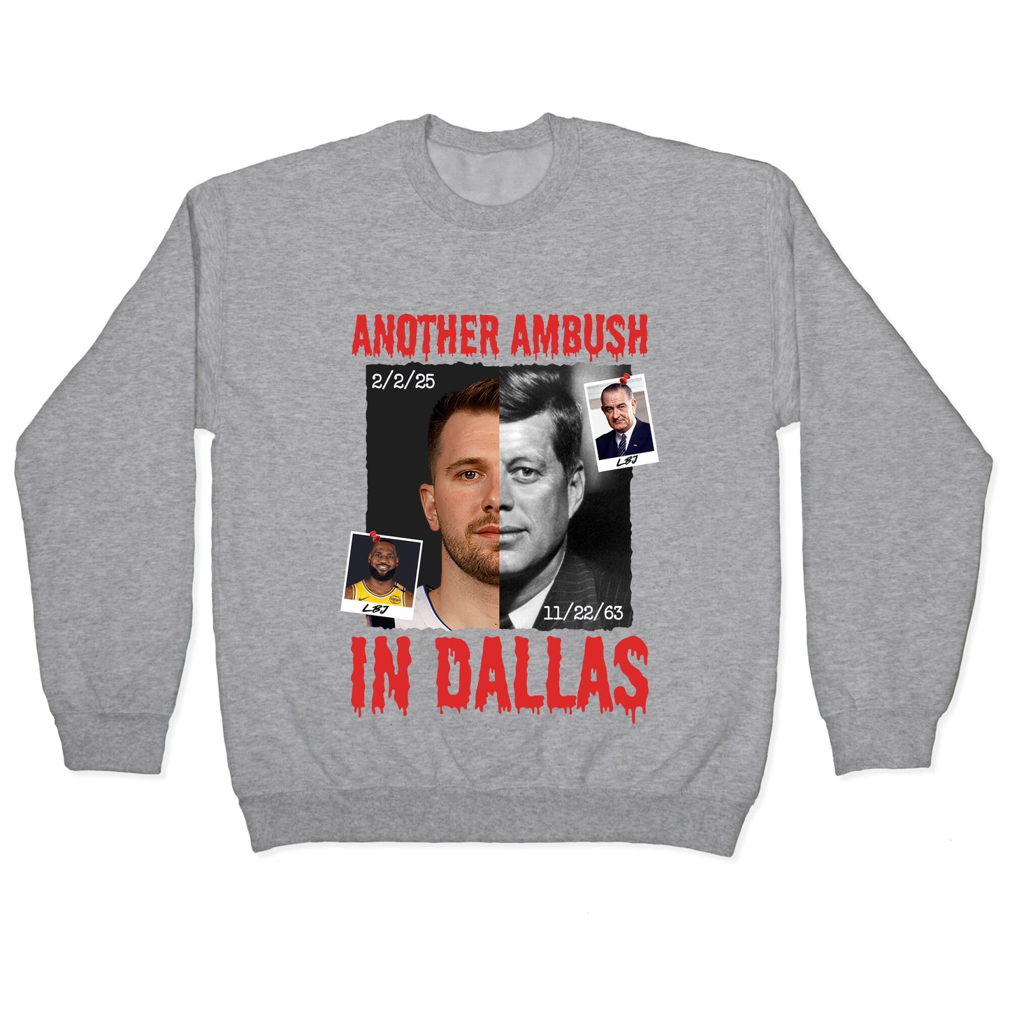 Another Ambush in Dallas Luka Lakers Crewneck Sweatshirt