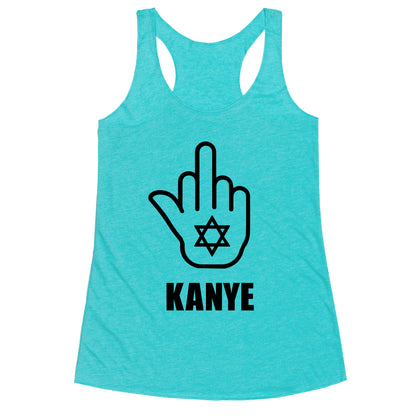 Middle Finger F Kanye Racerback Tank