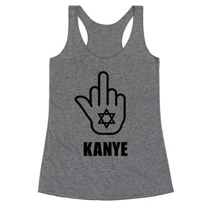 Middle Finger F Kanye Racerback Tank