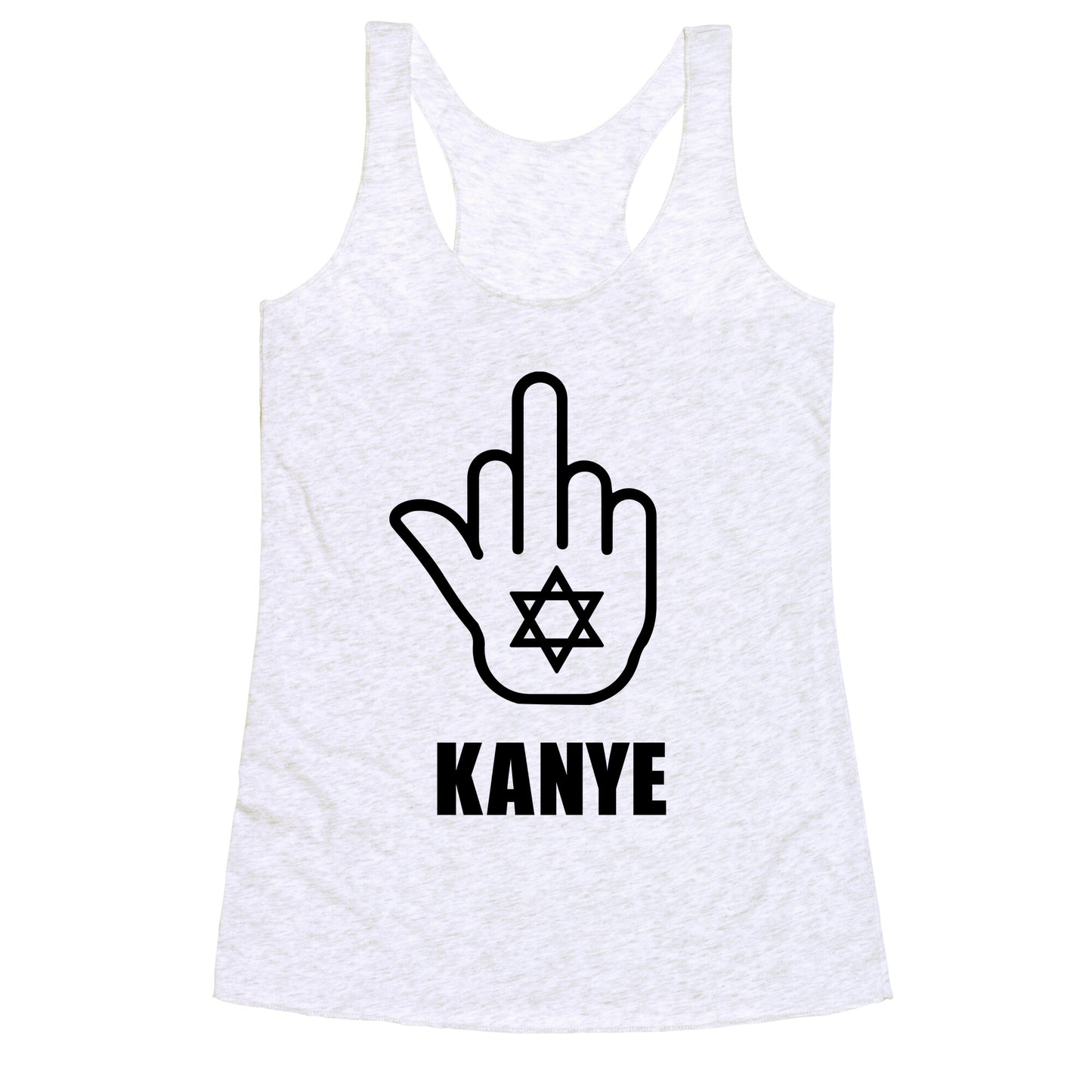 Middle Finger F Kanye Racerback Tank