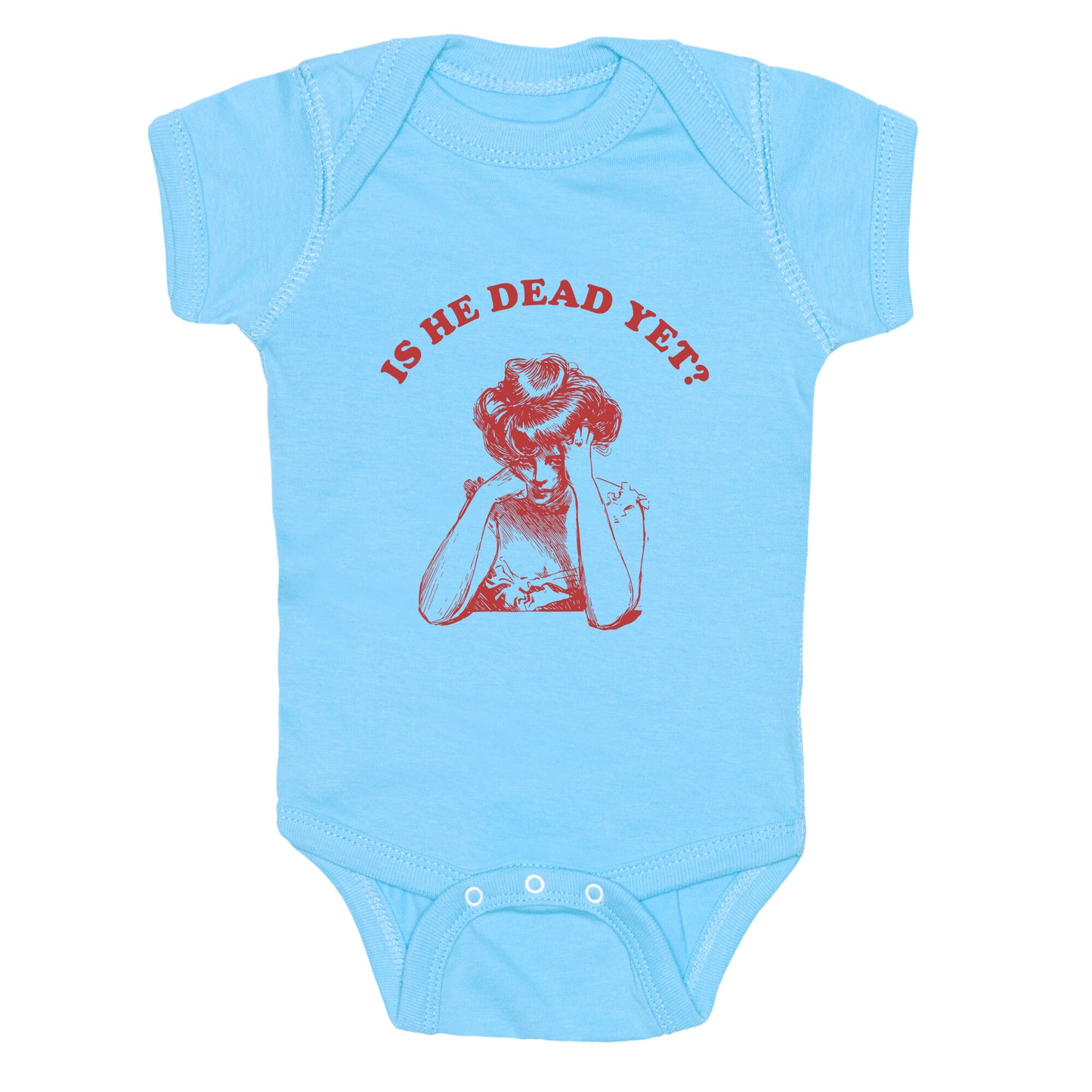 Is He Dead Yet Baby One-Piece