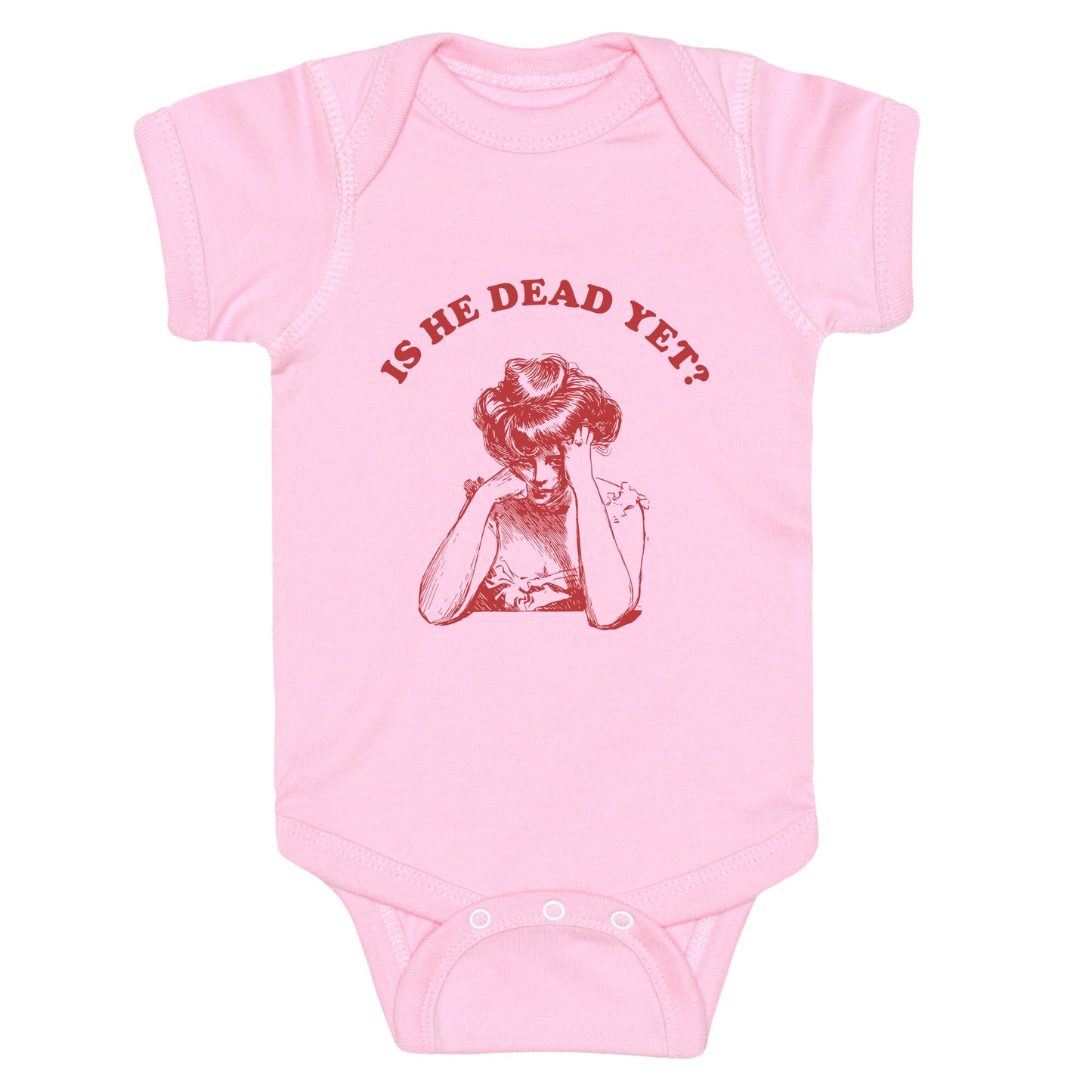Is He Dead Yet Baby One-Piece