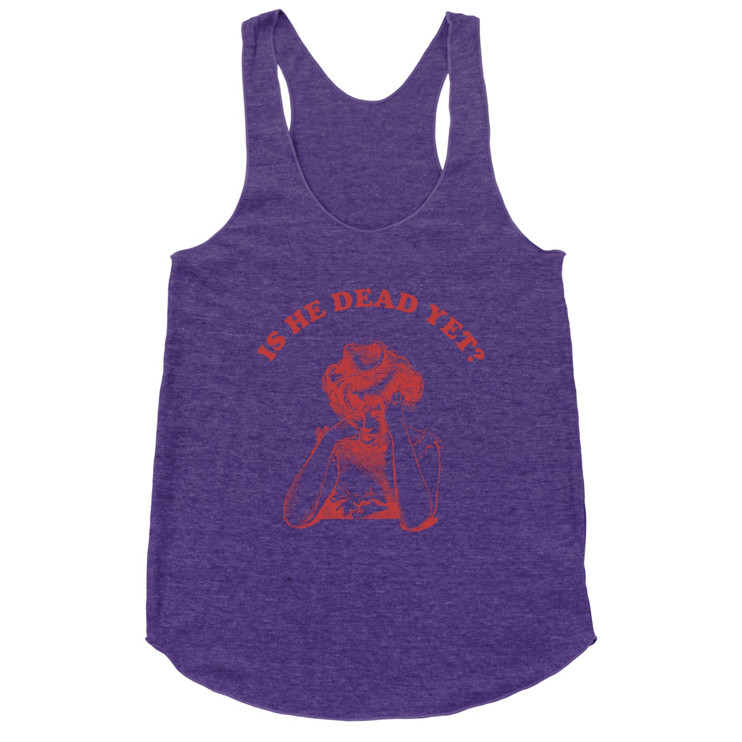 Is He Dead Yet Racerback Tank