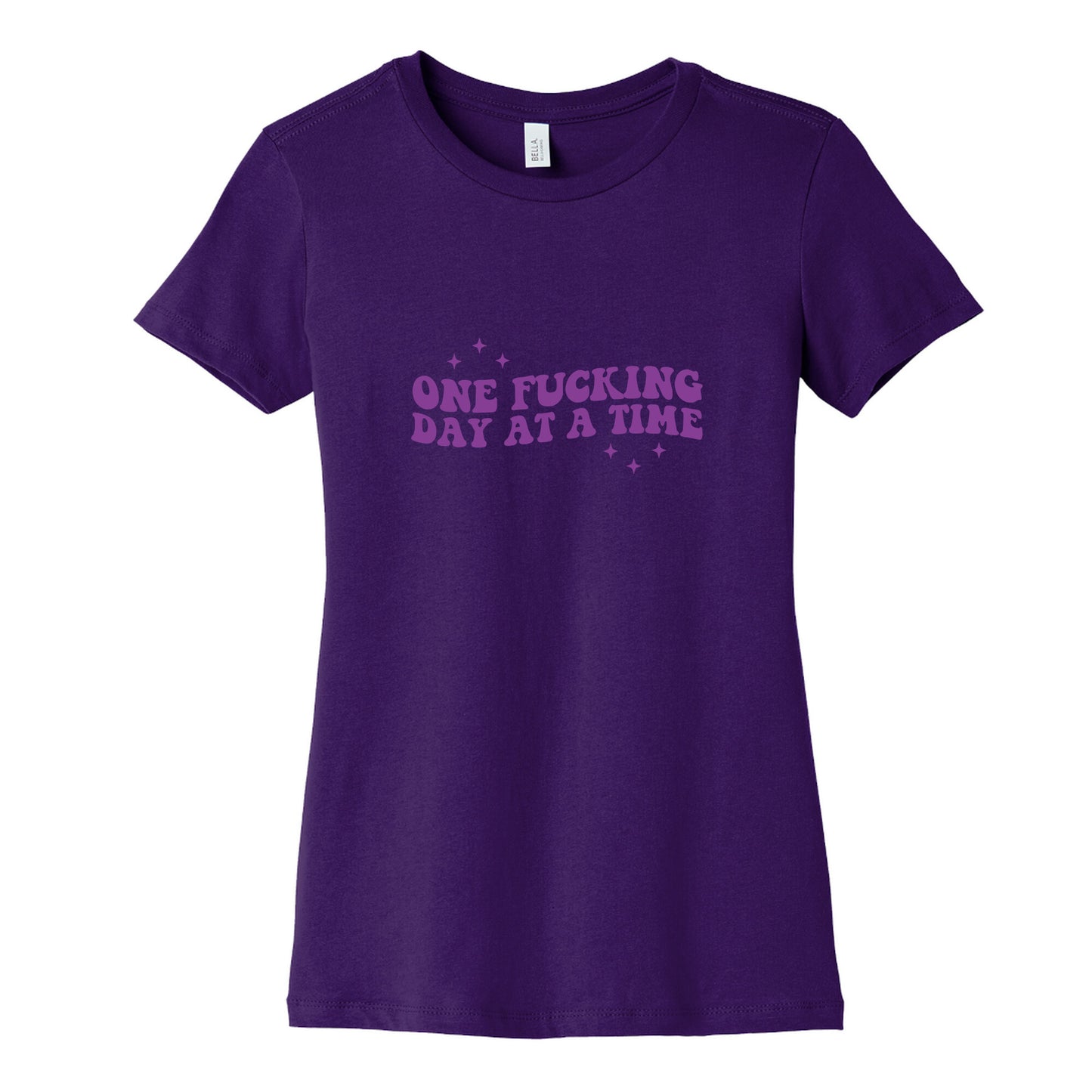 One Fucking Day At A Time Womens Cotton Tee