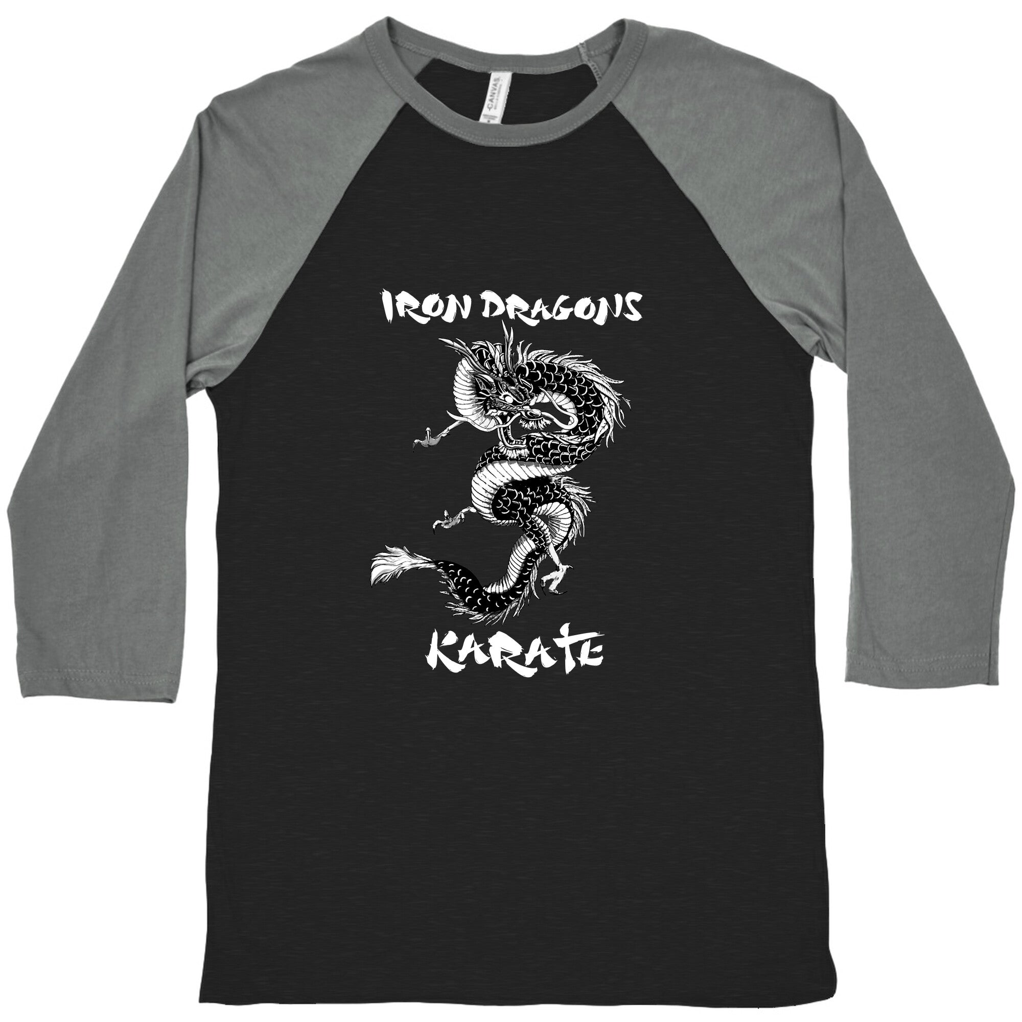 Iron Dragons Karate Baseball Tee