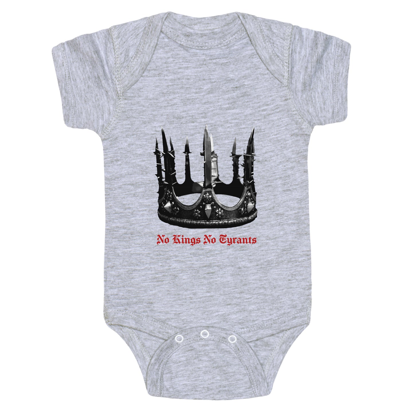 No Kings No Tyrants Crown Baby One-Piece