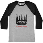 No Kings No Tyrants Crown Baseball Tee