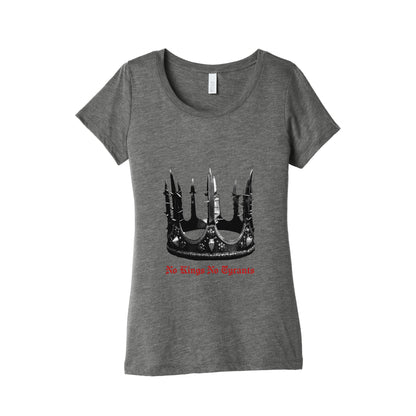 No Kings No Tyrants Crown Womens Triblend Tee