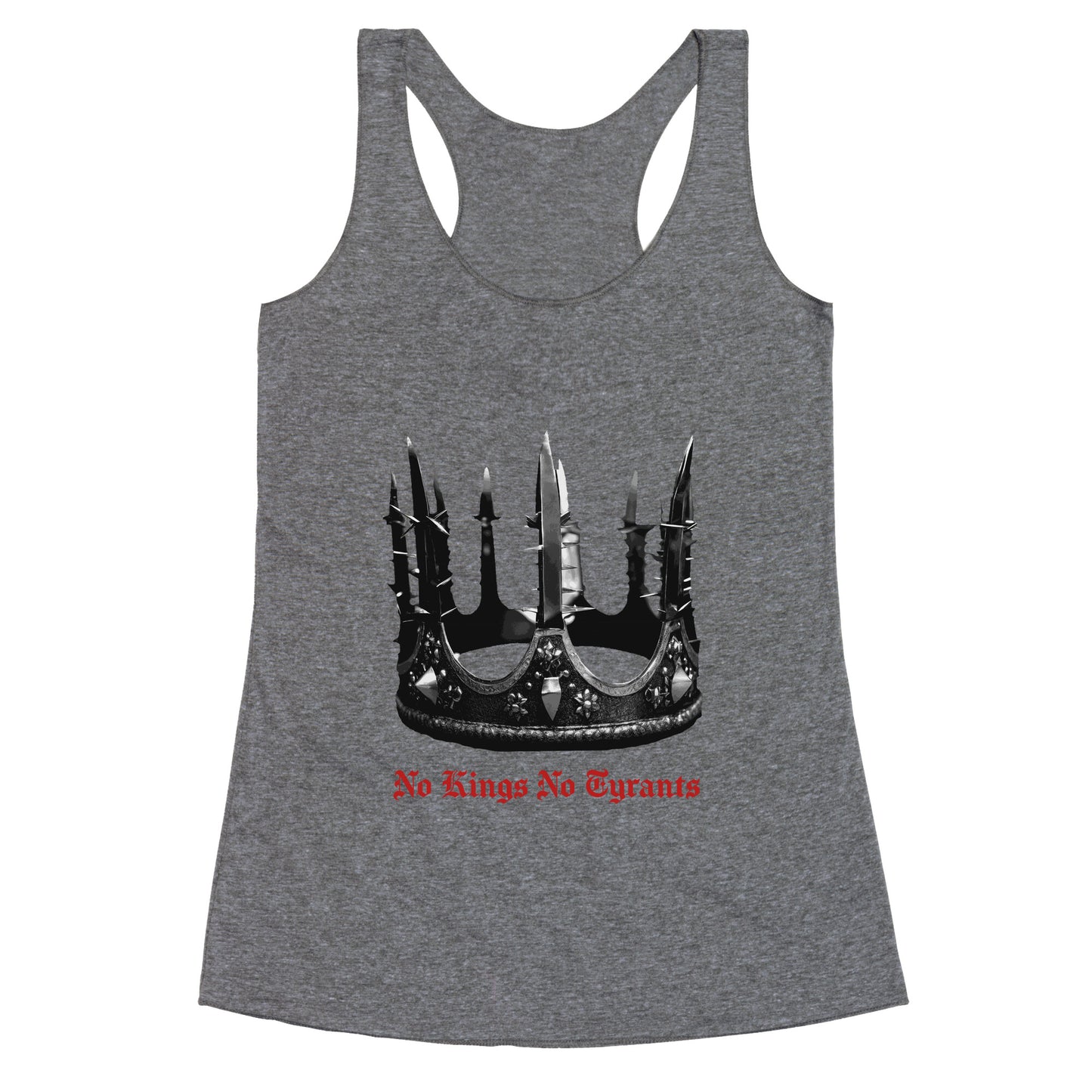 No Kings No Tyrants Crown Racerback Tank