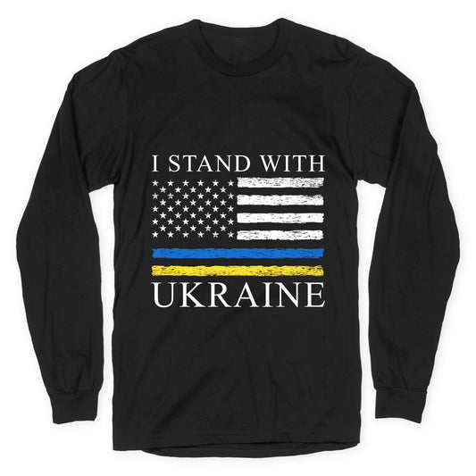 I Stand With Ukraine Flag Longsleeve Tee