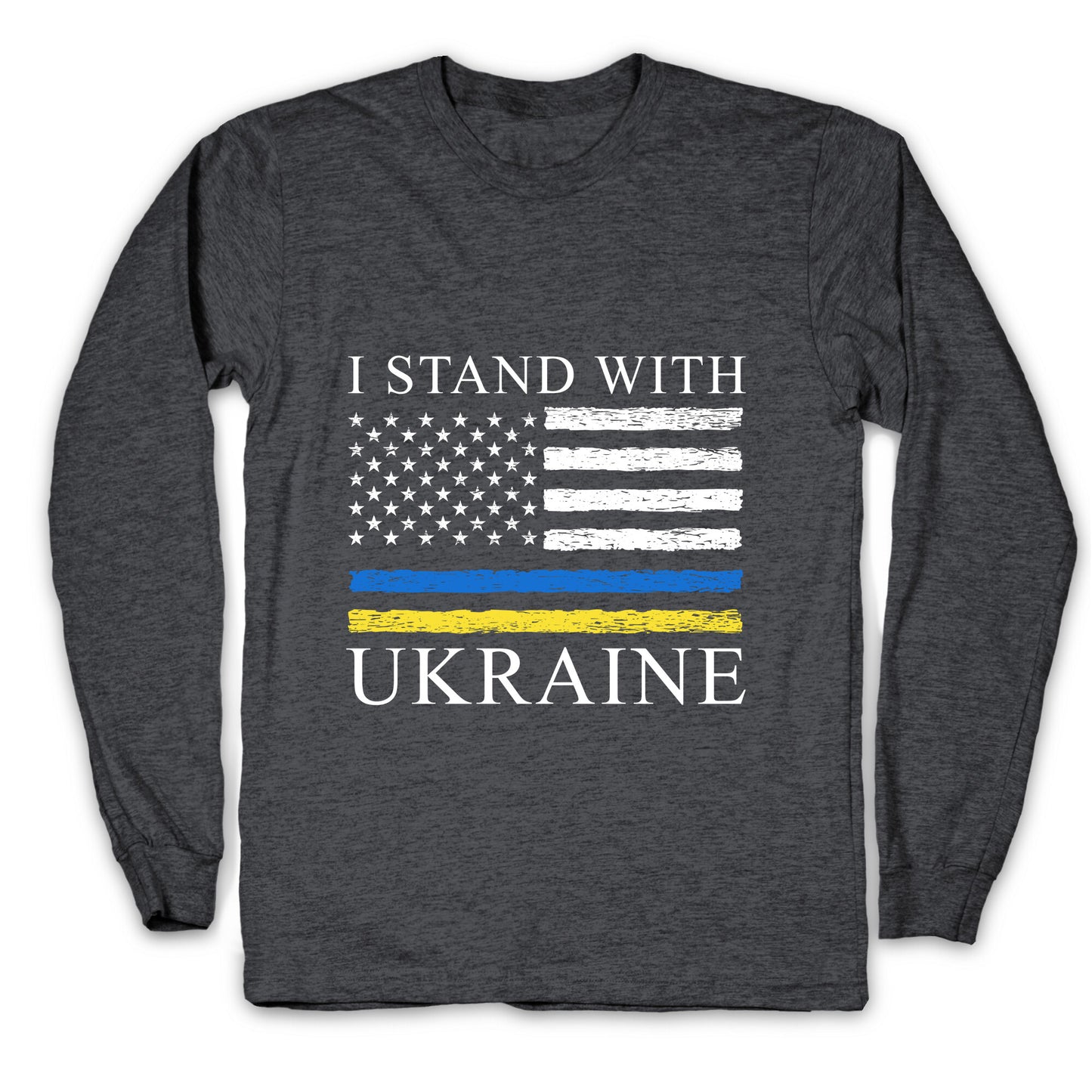 I Stand With Ukraine Flag Longsleeve Tee