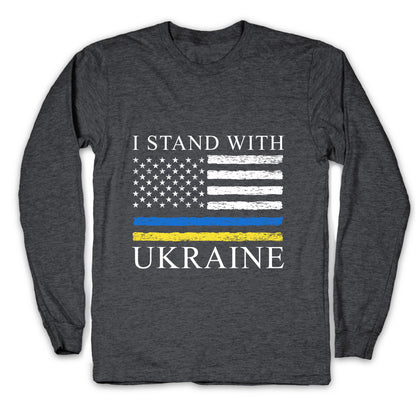 I Stand With Ukraine Flag Longsleeve Tee