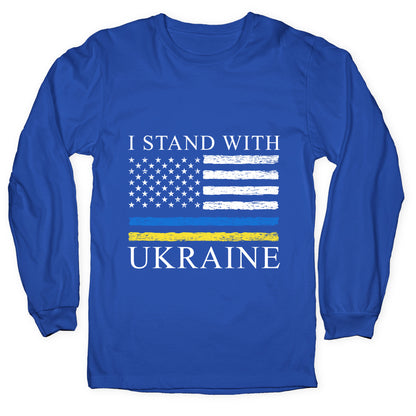 I Stand With Ukraine Flag Longsleeve Tee