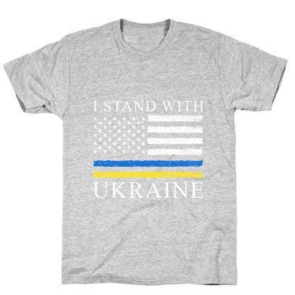 I Stand With Ukraine Flag T-Shirt