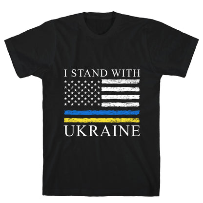 I Stand With Ukraine Flag T-Shirt