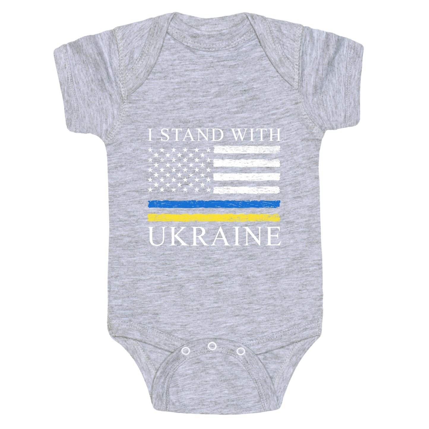 I Stand With Ukraine Flag Baby One-Piece