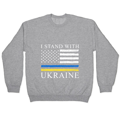I Stand With Ukraine Flag Crewneck Sweatshirt
