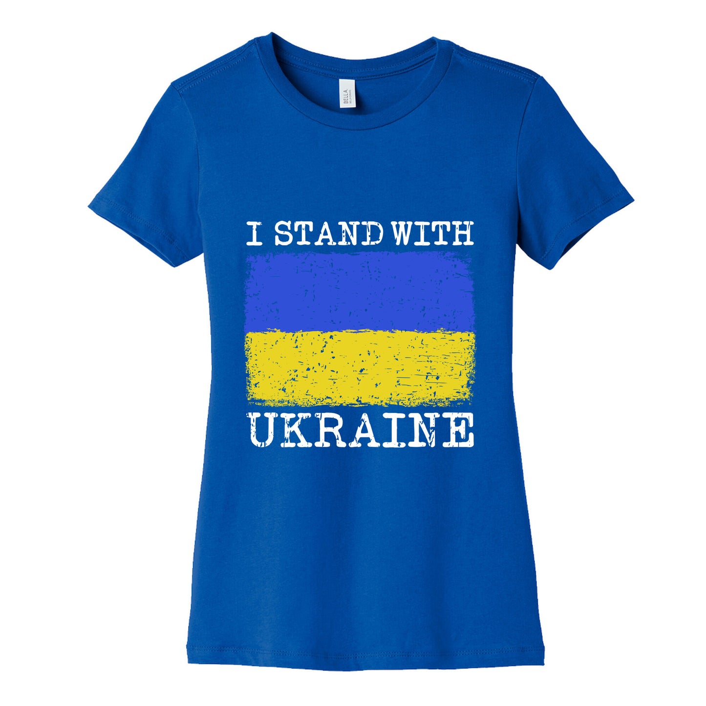 I Stand With Ukraine Womens Cotton Tee
