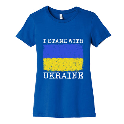 I Stand With Ukraine Womens Cotton Tee