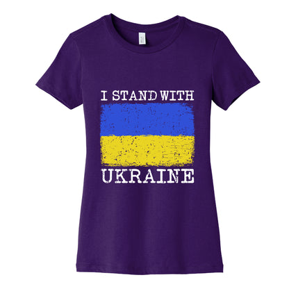 I Stand With Ukraine Womens Cotton Tee