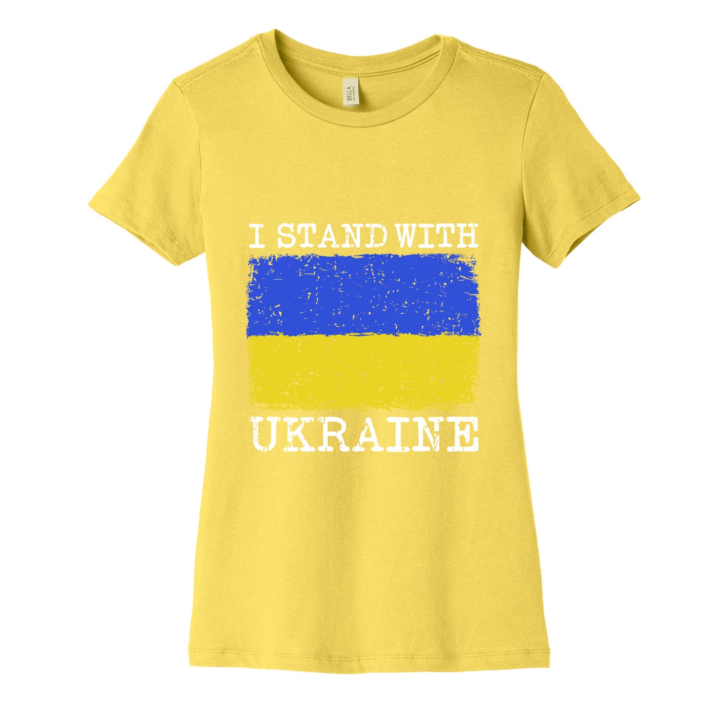 I Stand With Ukraine Womens Cotton Tee